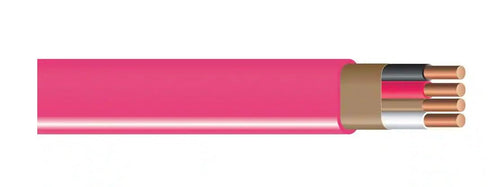 10/3 Type NM-B Copper 3 Conductors with Ground Insulated Jacket Pink S447
