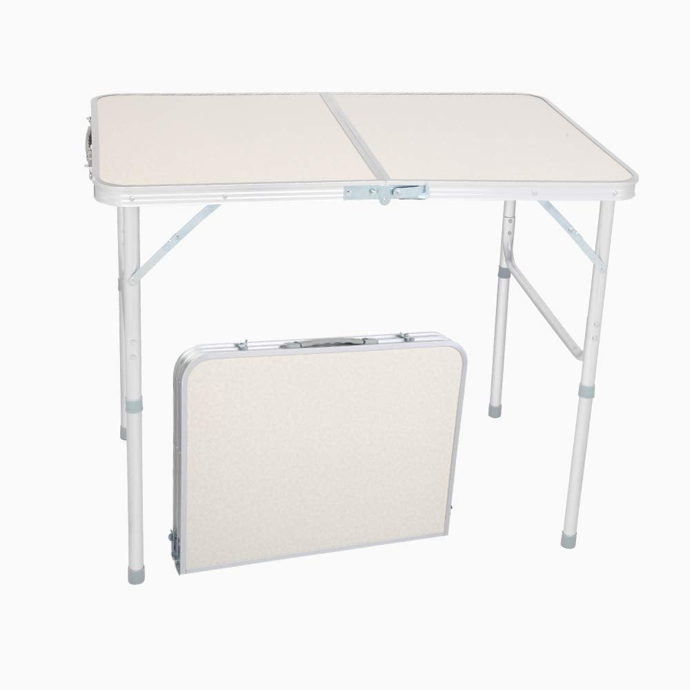 3ft Lightweight Aluminum Folding Picnic Camping Table with Carry Handle W6048