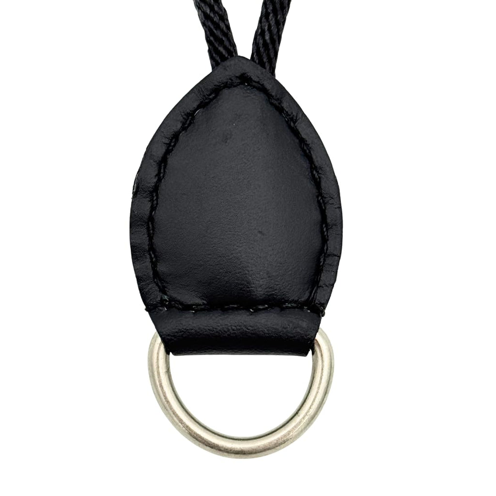 Black Leather Dee Ring Savers for Western Saddles J7283