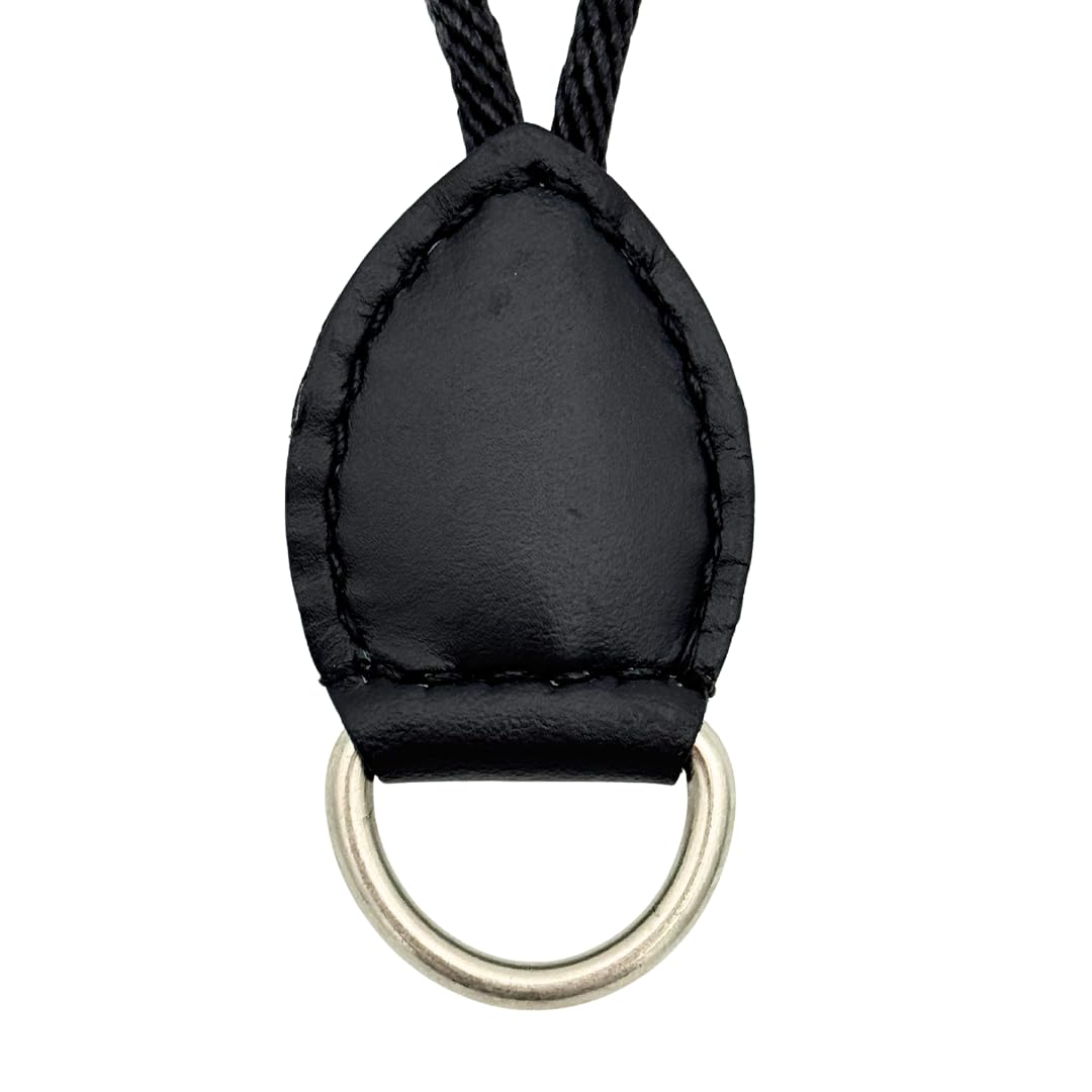 Black Leather Dee Ring Savers for Western Saddles J7283