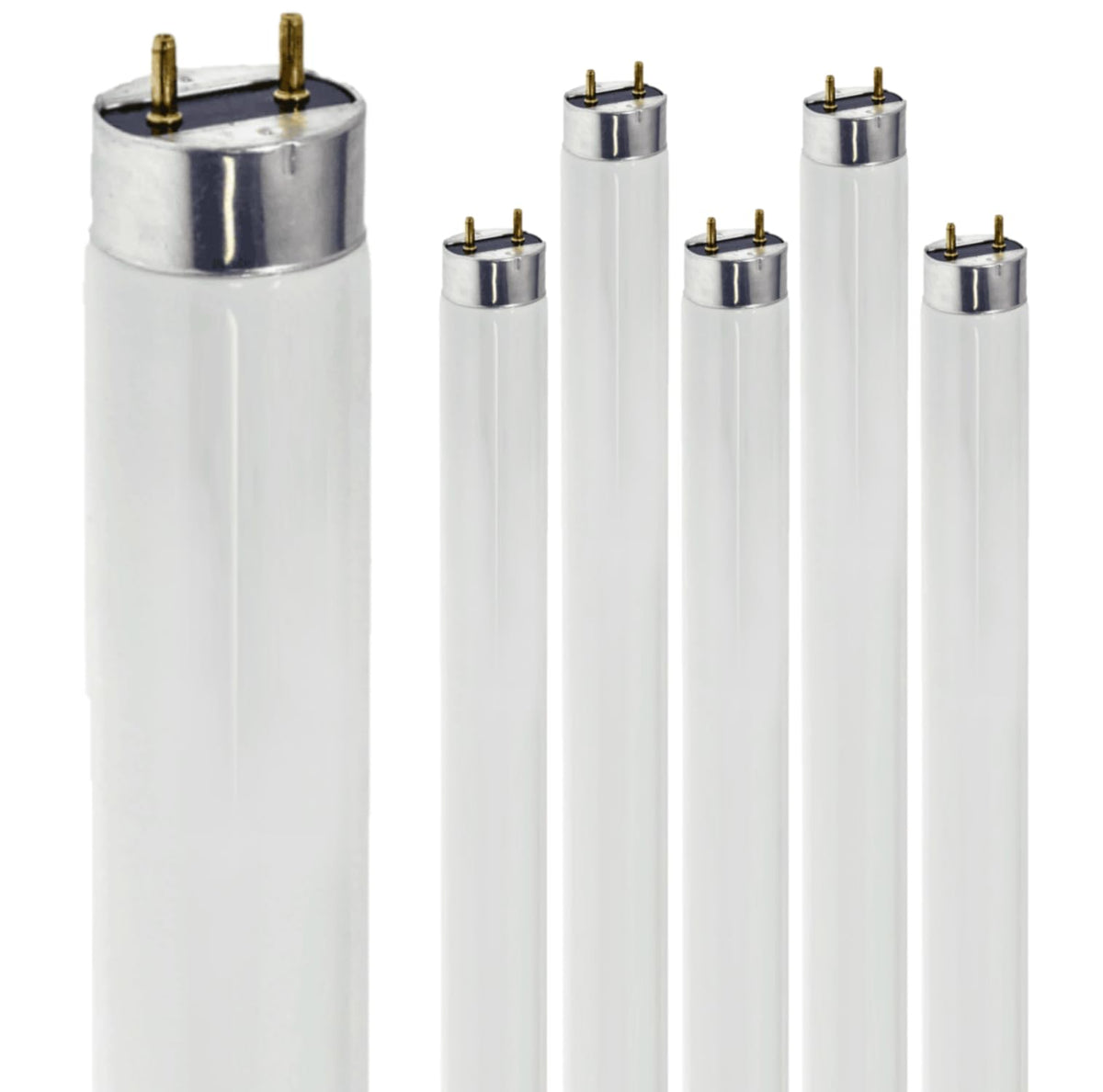 24 Inch T8 Fluorescent Tube Light Bulb 17W 5000K 1230 Lumen G13 Bi-Pin Base Pack of 6 C6083