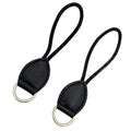 Black Leather Dee Ring Savers for Western Saddles J7283