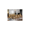 9 Piece Kitchen Table Set with 8 Dark Grey PU Leather Chairs M696171