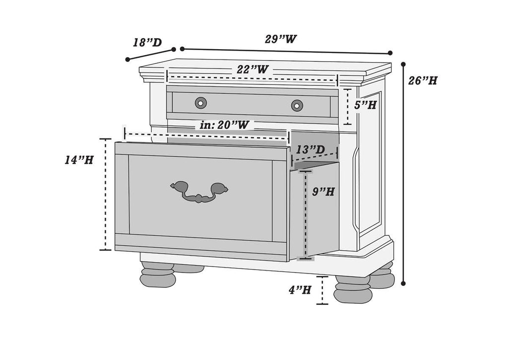 California King Bed Frame Antique Cherry U673