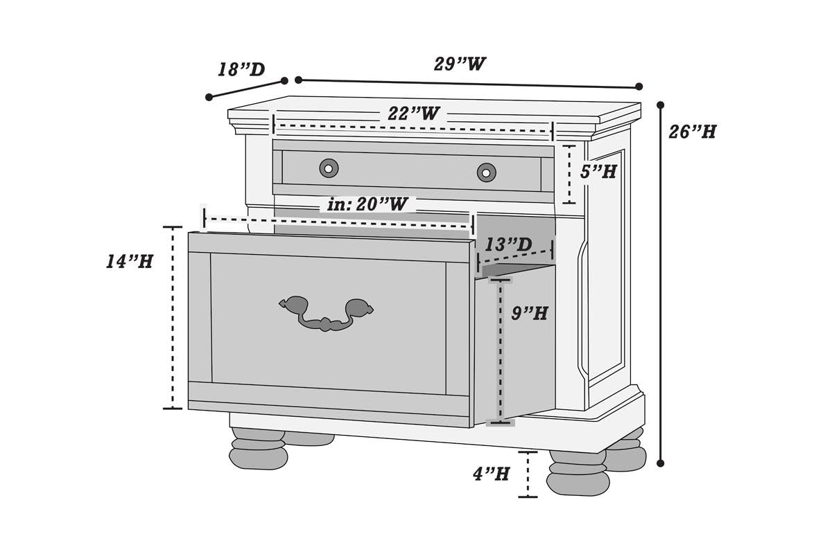 California King Bed Frame Antique Cherry U673