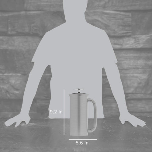 18oz Brushed Stainless Steel French Press R95670