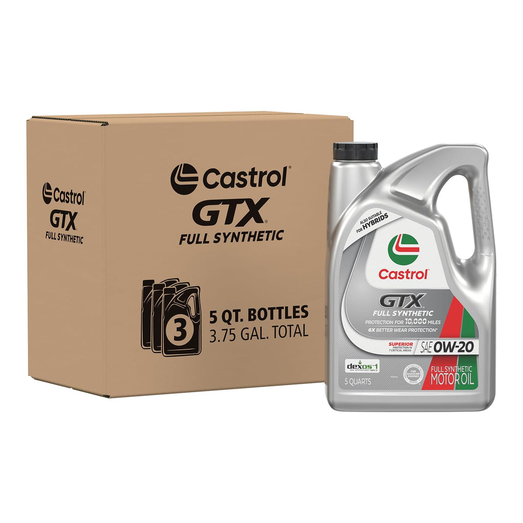 Full Synthetic 0W-20 Motor Oil, 5 Quarts, Pack of 3 F19761