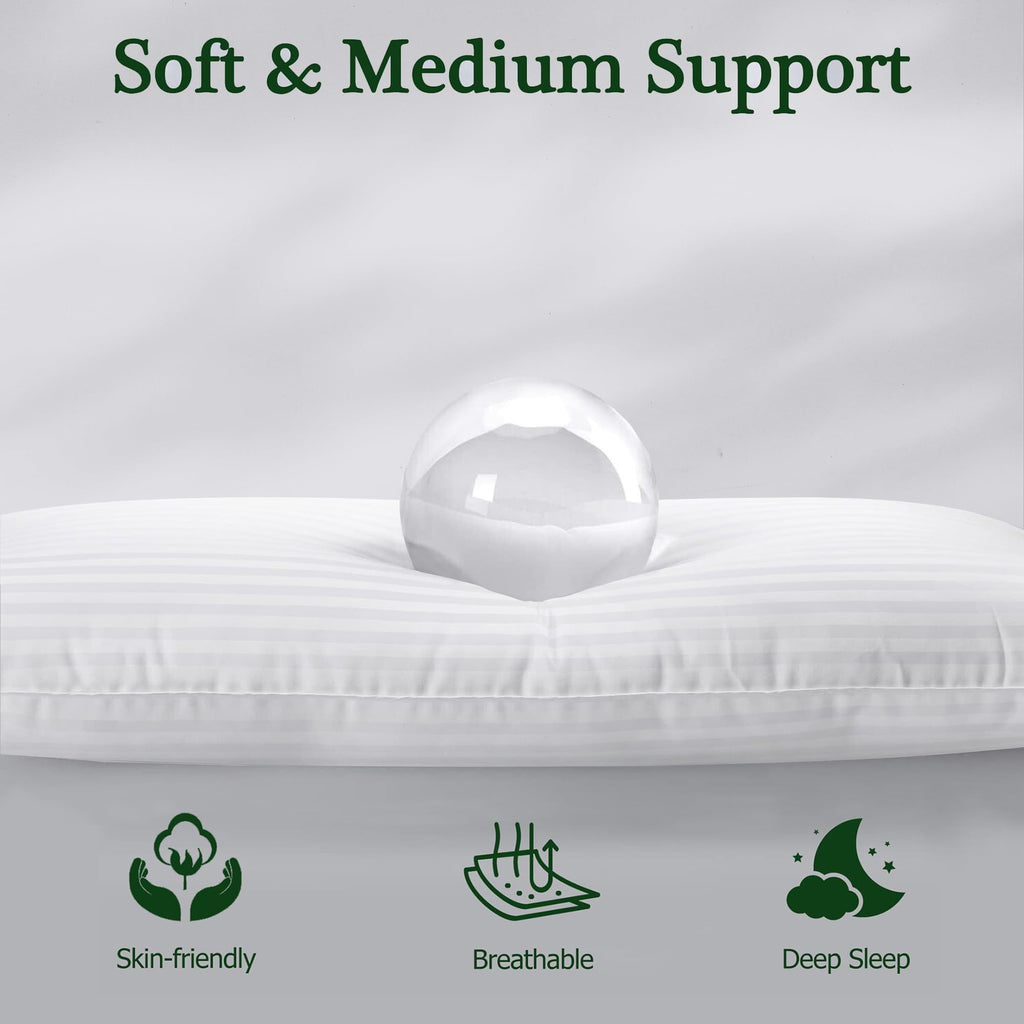 King Size Set of 2 Down Alternative Bed Pillows I4853