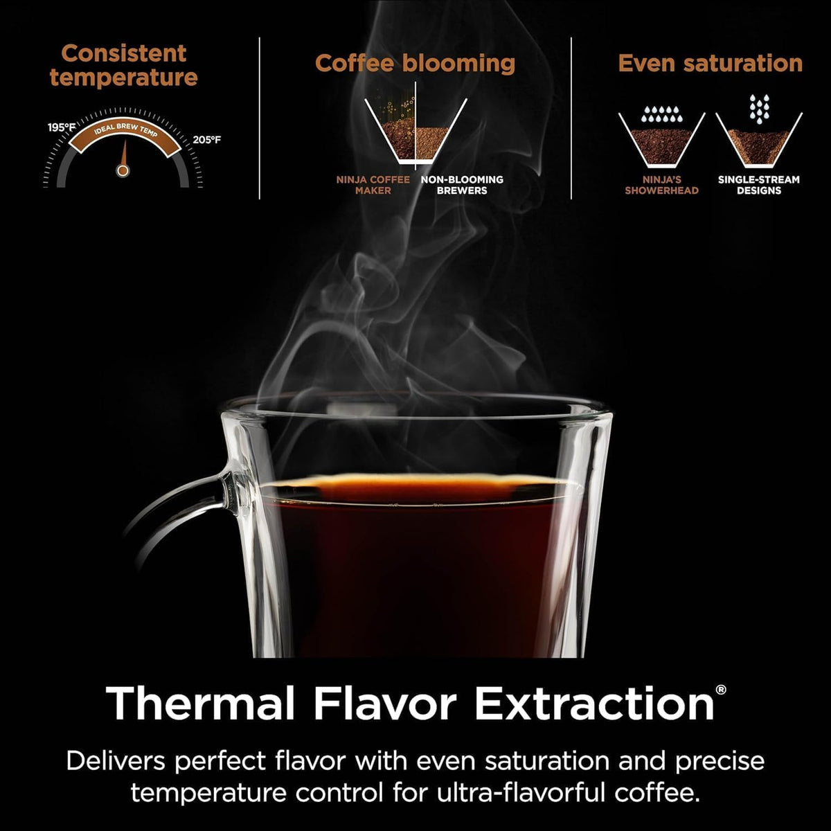 Hot & Iced XL Coffee Maker with Rapid Cold Brew, 8 Sizes, Black C586
