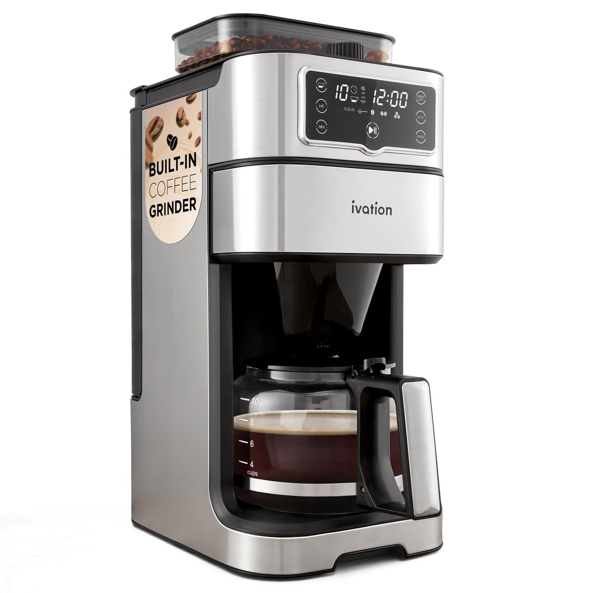 2-in-1 Drip Coffee Maker & Grinder L35627