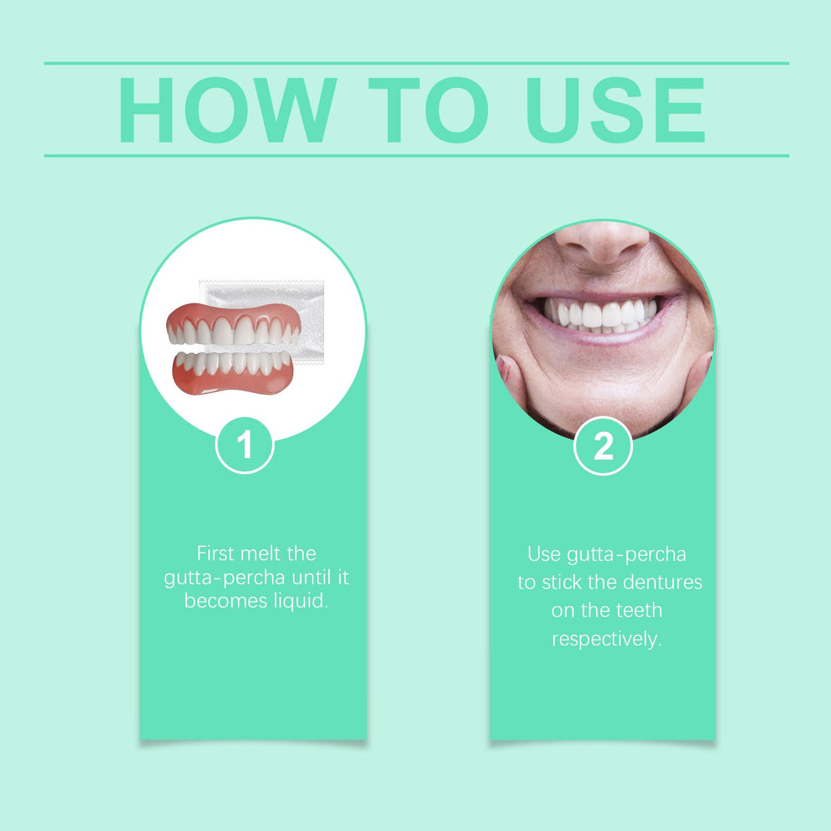 Soft Denture Silicone Veneers, Upper and Lower Denture Set K79055