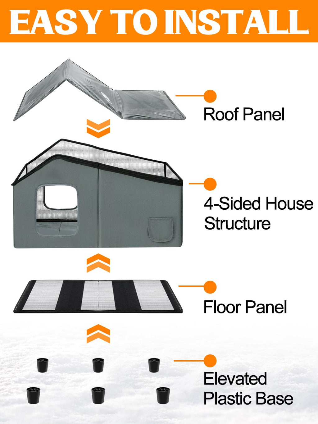 Heated Outdoor Cat House with Escape Door B80932