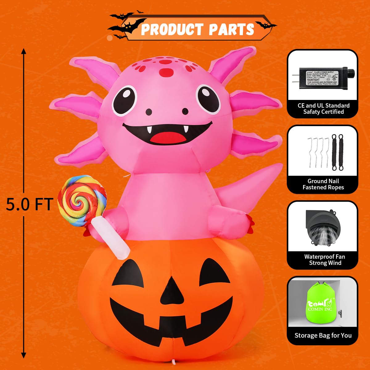 5 FT Inflatables with Built-in LEDs J240627