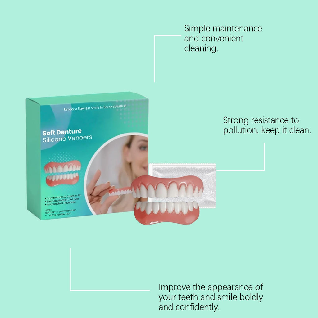 Soft Denture Silicone Veneers, Upper and Lower Denture Set K79055