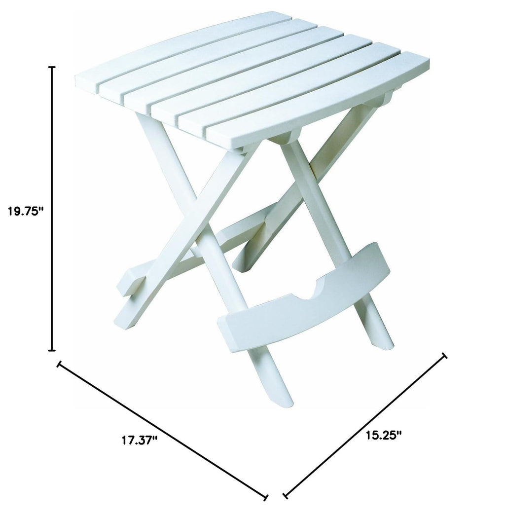 Plastic Quik-Fold Side Table White P101455