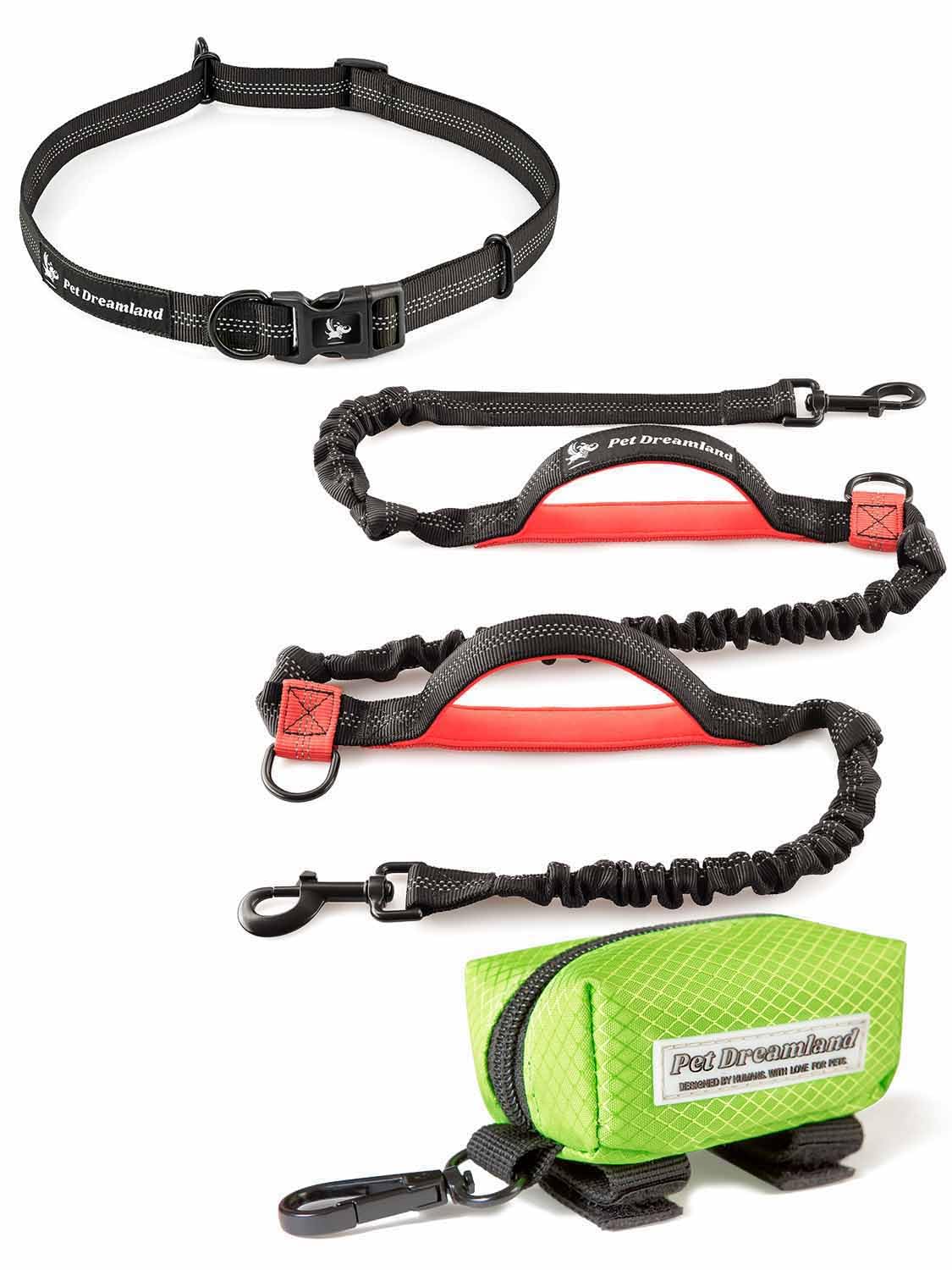 Hands Free Dog Leash with Poop Bag Dispenser J261756