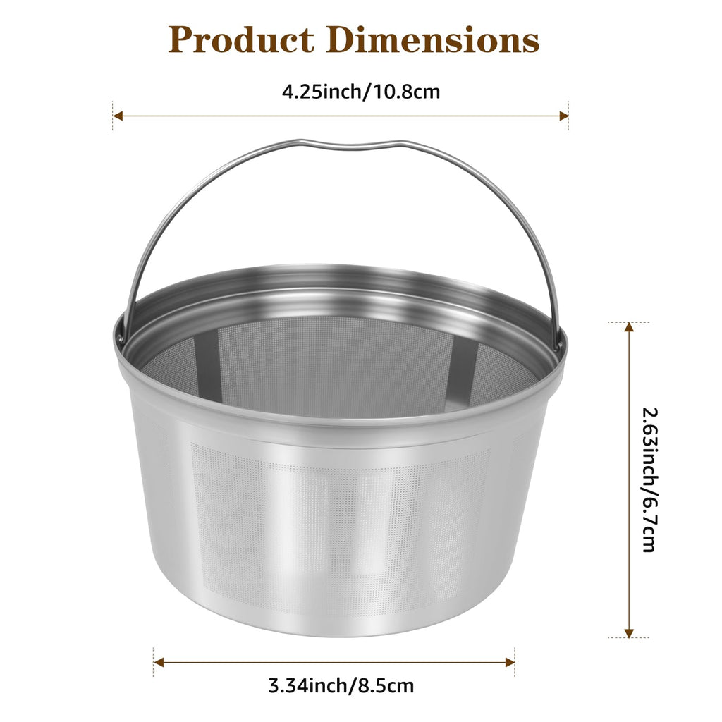 Stainless Steel Reusable Coffee Filter 2 Pack I10162