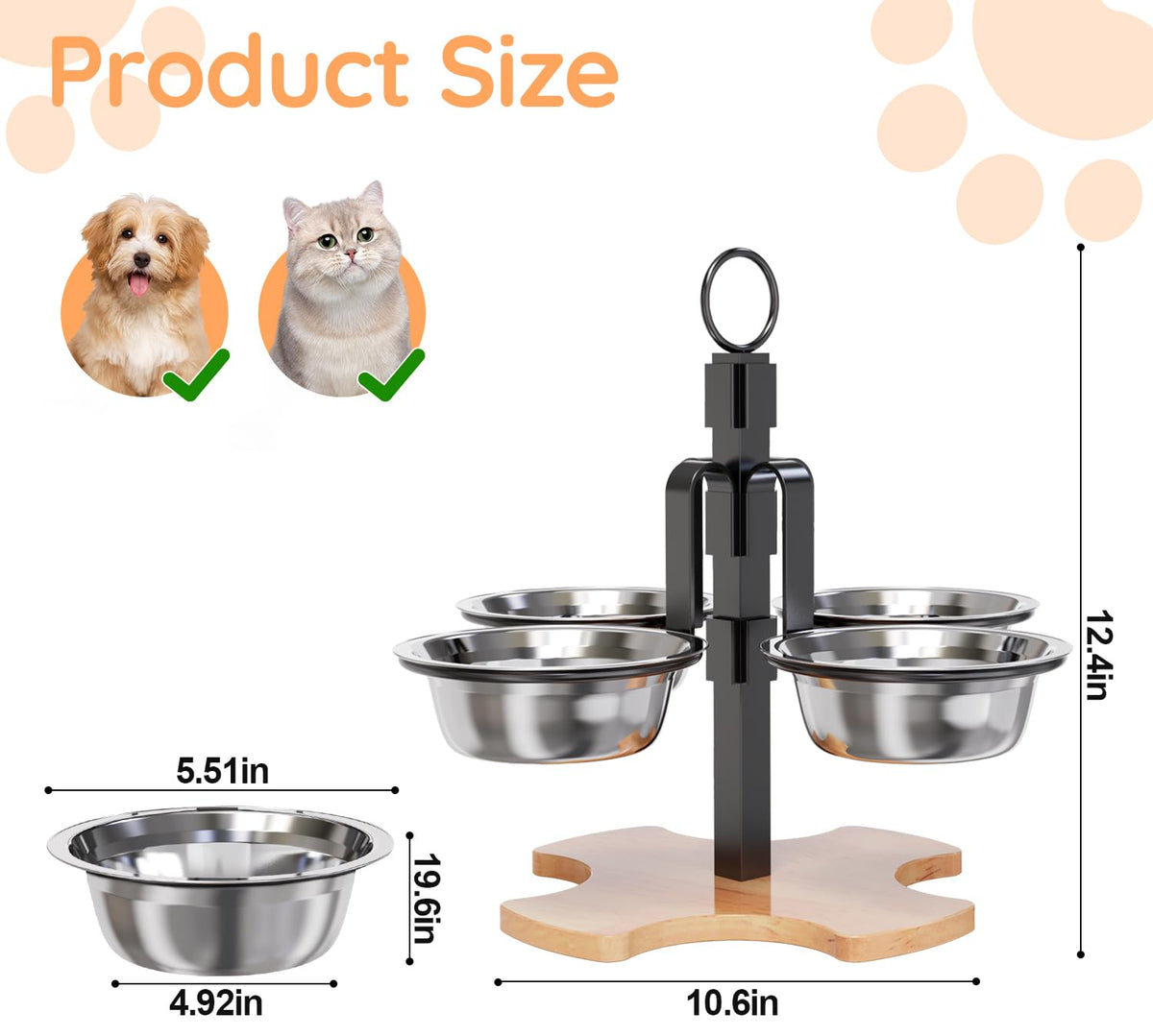 Elevated Cat Bowls with Stand L41706