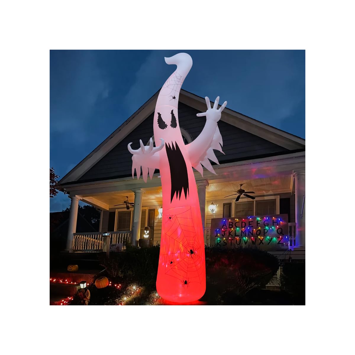 12 FT Halloween Inflatable Ghost with Built-in LEDs Y92760