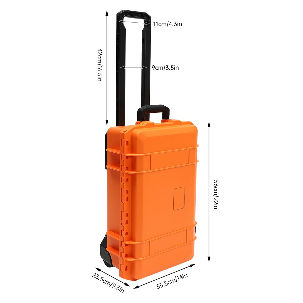 22" Weatherproof Hard Camera Case with Foam B9777