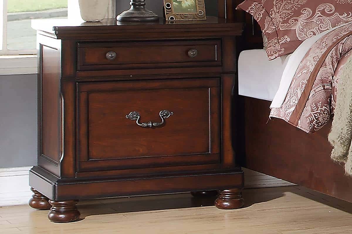 California King Bed Frame Antique Cherry U673