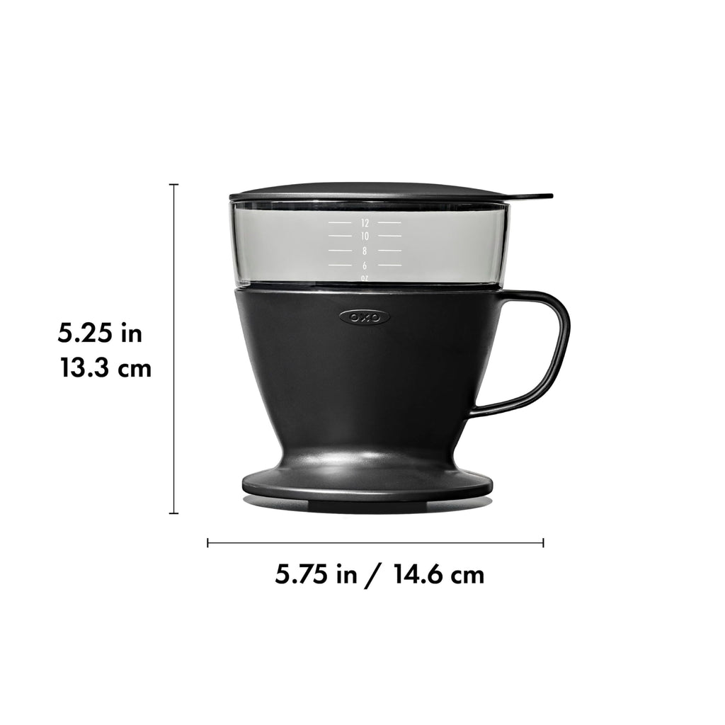 Single Serve Pour-Over Coffee Maker 12 oz Matte Black R233340