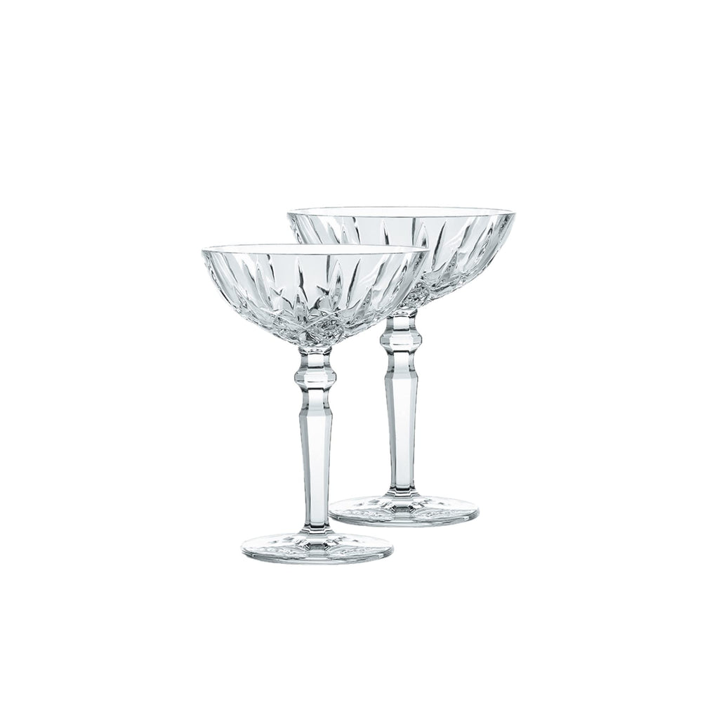Clear Crystal Cocktail Coupe Glasses, Set of 2 W110