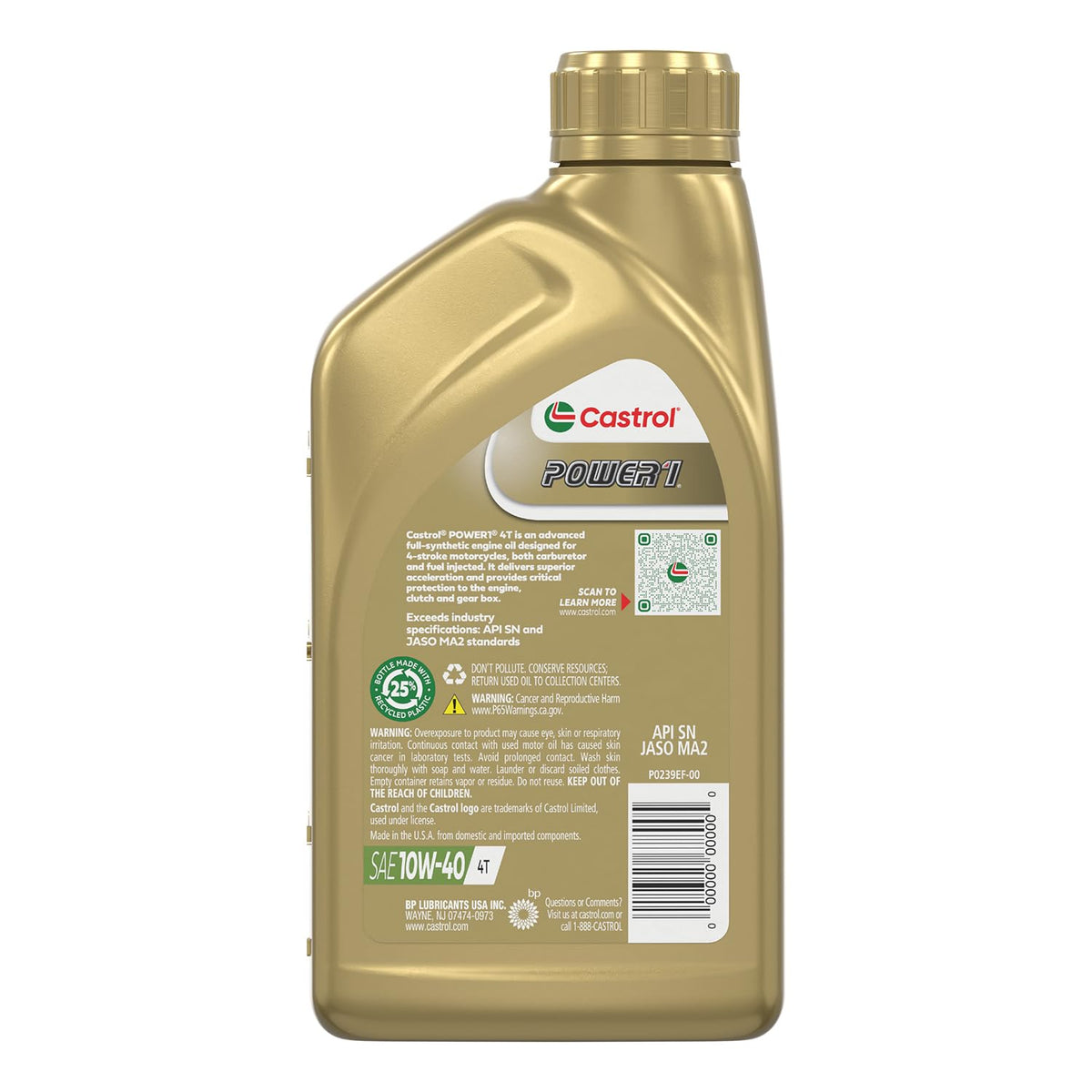 10W-40 Full Synthetic Motorcycle Oil U840159