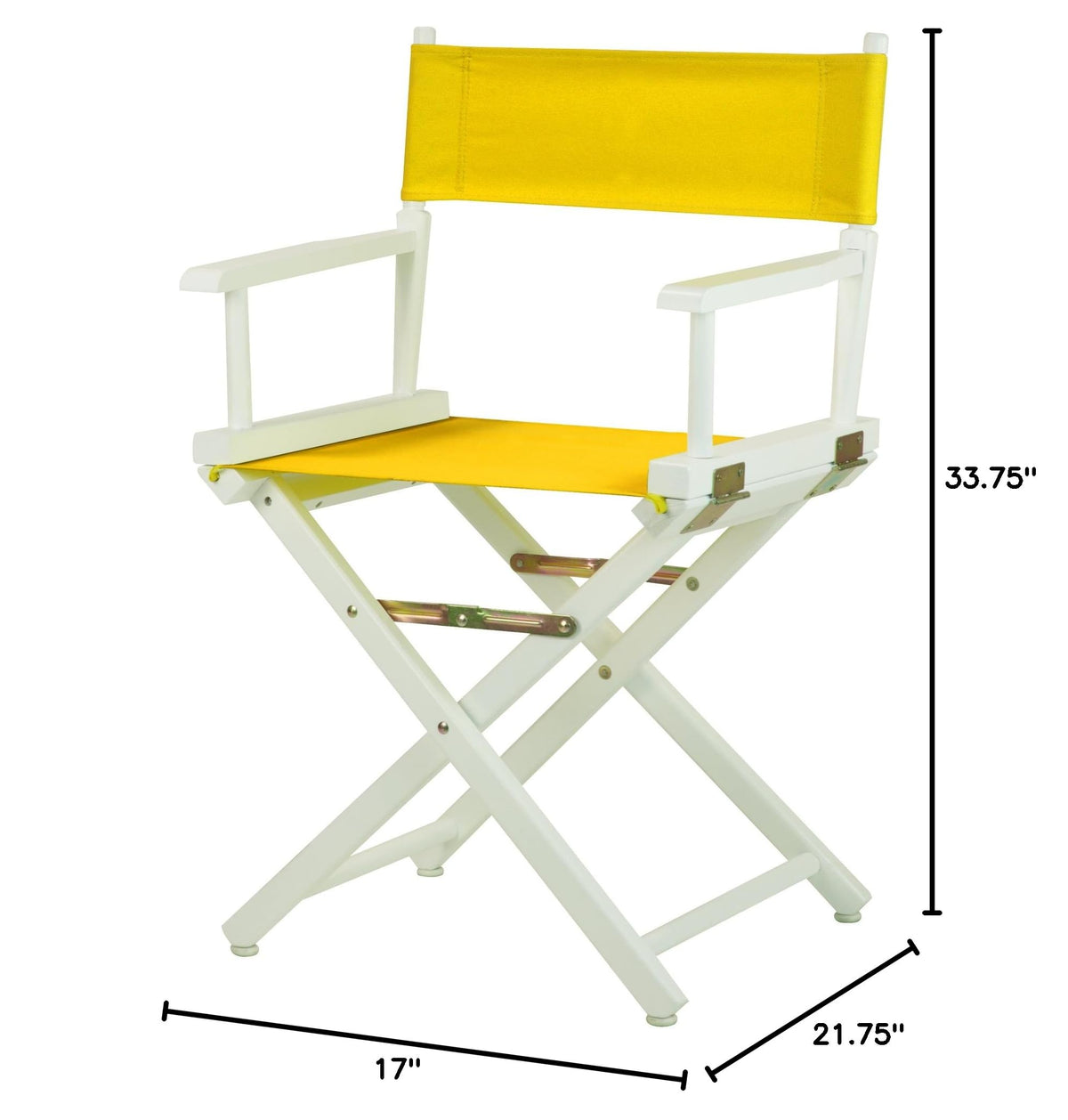 White Frame-Gold Canvas Director Chair D2239