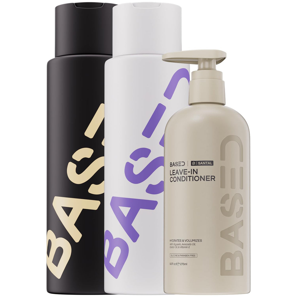 Shampoo, Conditioner & Leave-In Conditioner with Peppermint, Coconut & Avocado Oil U609141