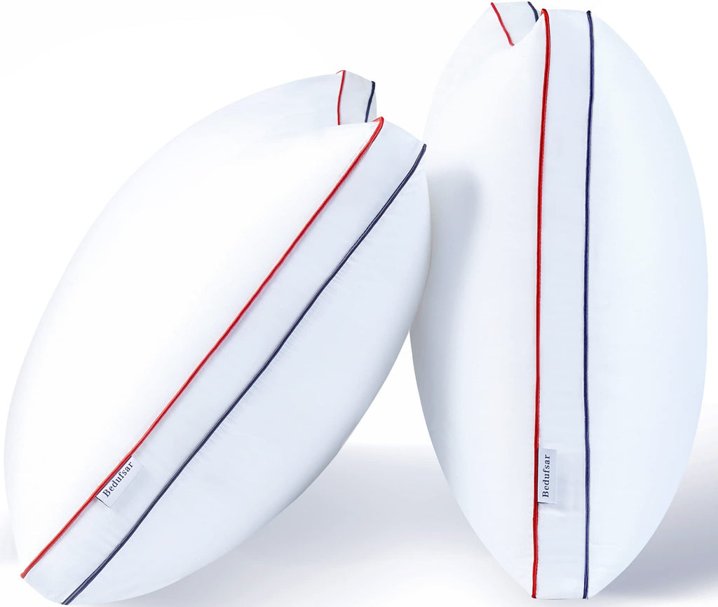 Queen Size Set of 2 Cooling Down Alternative Gusseted Pillows S73207