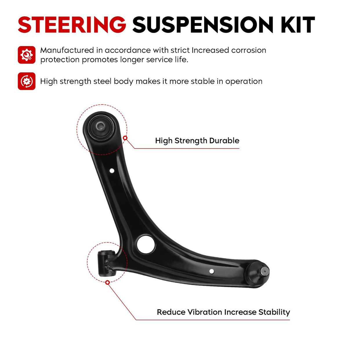 Front Lower Control Arm Suspension Kit with Ball Joint Tie Rods K71821
