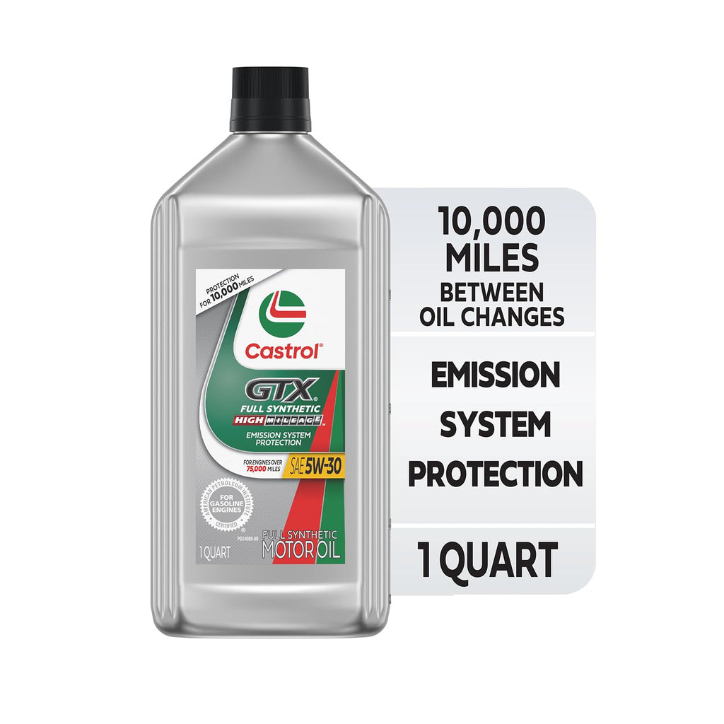 5W-30 Full Synthetic High Mileage Motor Oil, 1 Quart, Pack of 6 J51031
