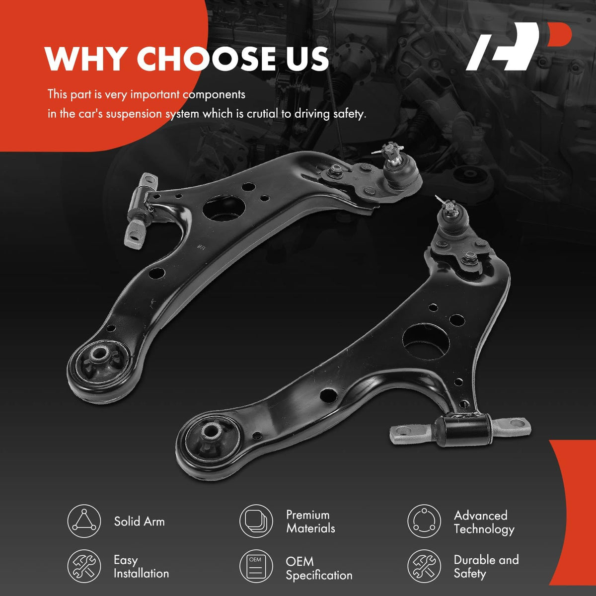 Front Lower Control Arm with Ball Joint & Bushing A17956