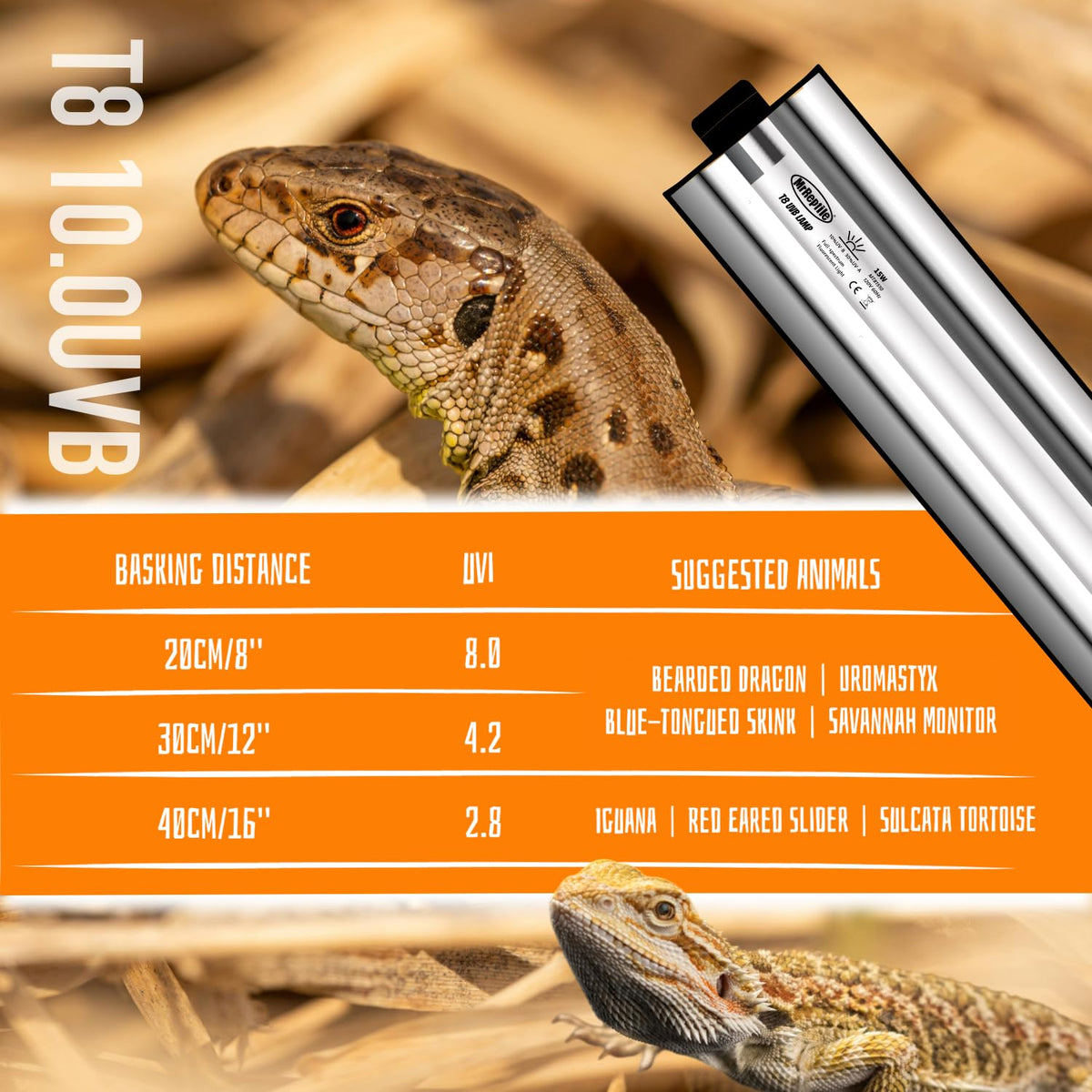 15W UVB Reptile Light Kit 18 inches F909816