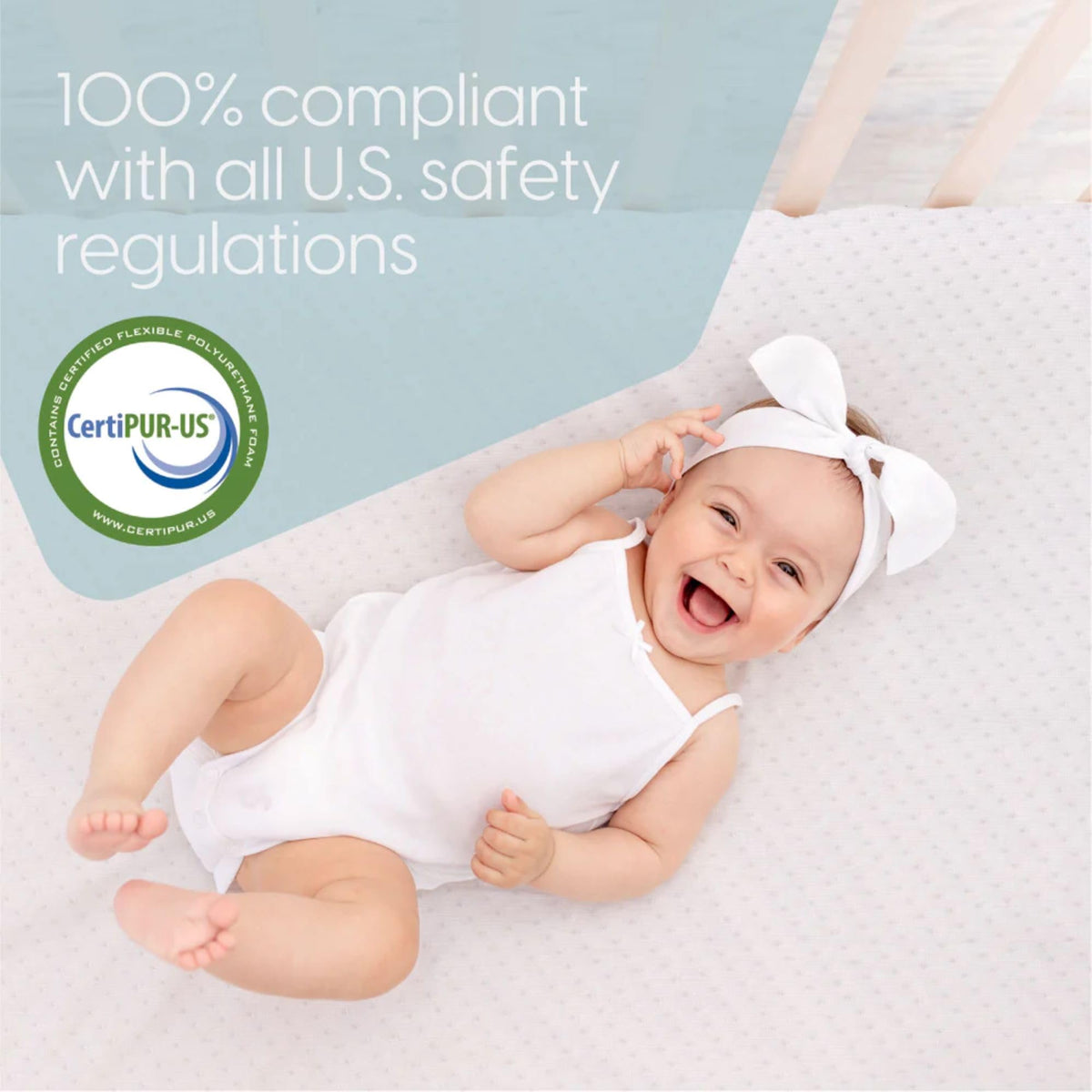 Infant Crib and Toddler Mattress, Machine Washable Waterproof Cover P366279