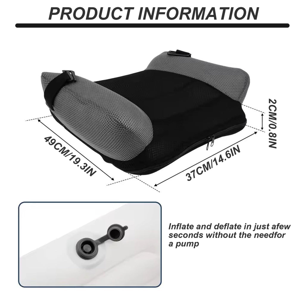 Inflatable Backless Booster Seat with Buckle & Carry Bag J707