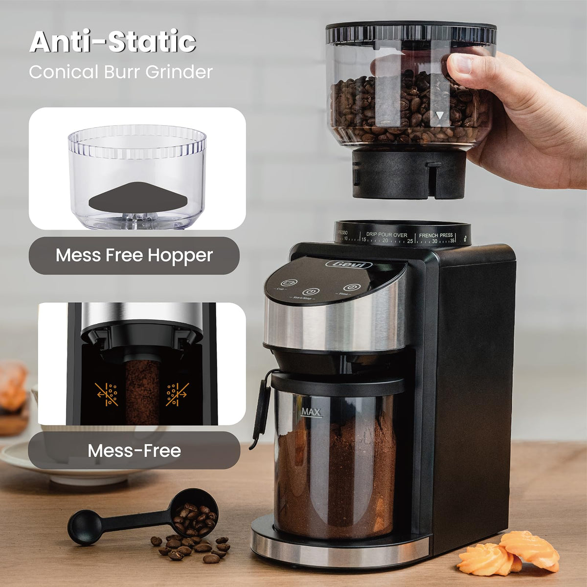 Black Burr Grinder 35 Settings V58662