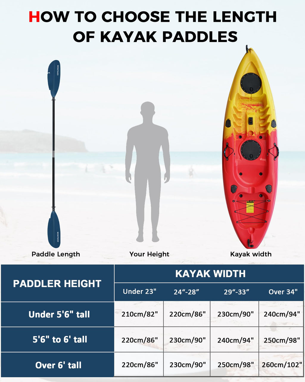 Adjustable Fiberglass Kayak Paddle H70252