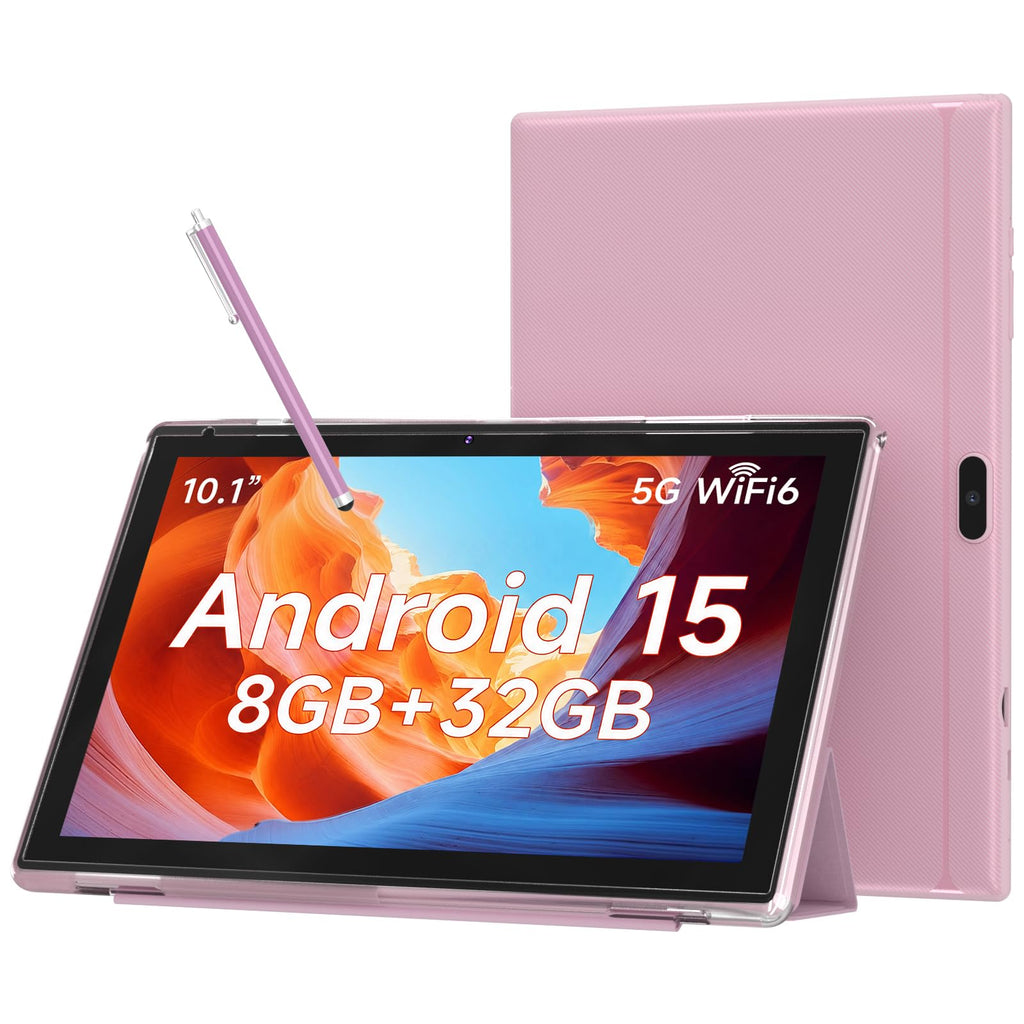 10 Inch Android Tablet, 8GB RAM 32GB Storage, HD IPS Display, 6000mAh Battery, with Case & Stylus Pen F426