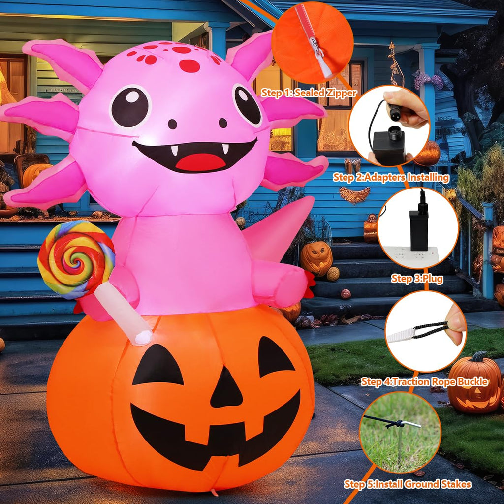 5 FT Inflatables with Built-in LEDs J240627