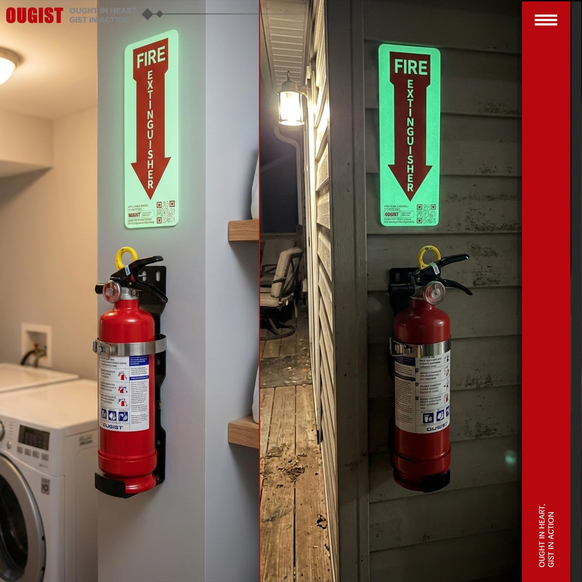 2.5 lb ABC Dry Chemical Fire Extinguisher with Wall Mount C5585