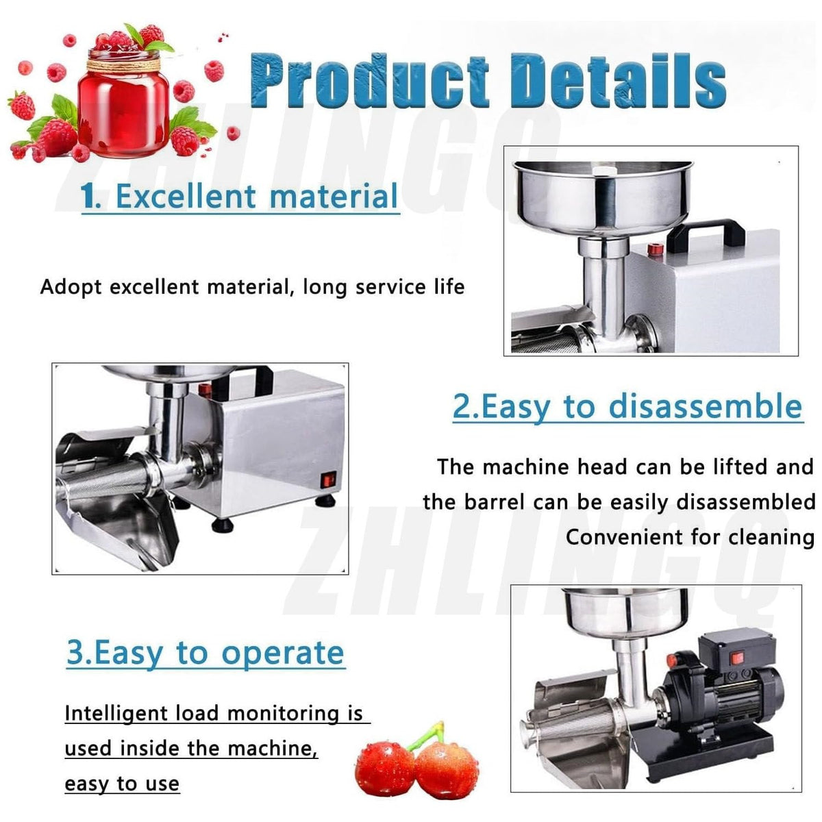 450W Stainless Steel Electric Tomato Strainer V502205