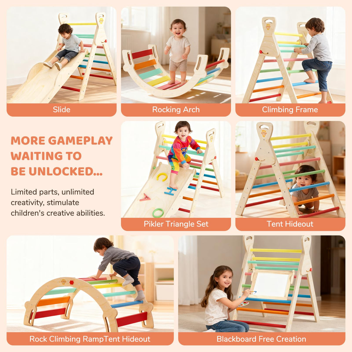 Montessori Toddler Climbing Toys Indoor J240