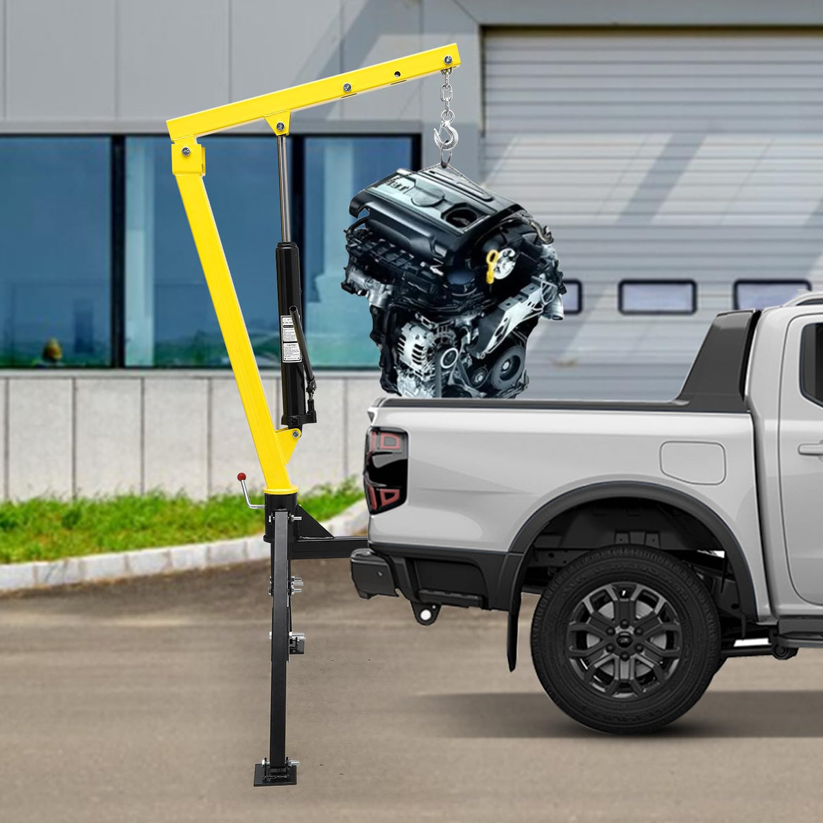 Hydraulic Swivel Hitch Mounted Truck Crane 1000 LBS Capacity O118537