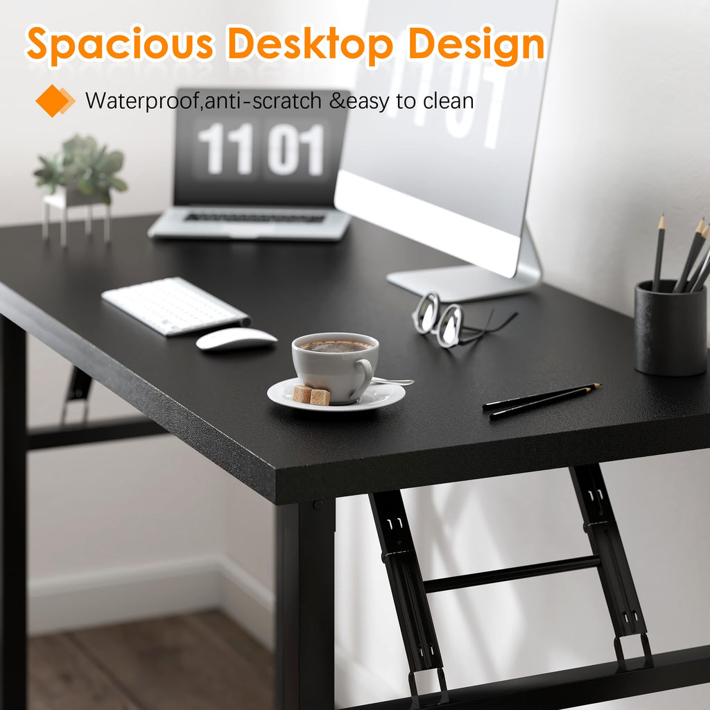 39.4 Inch Black Folding Computer Desk J825136
