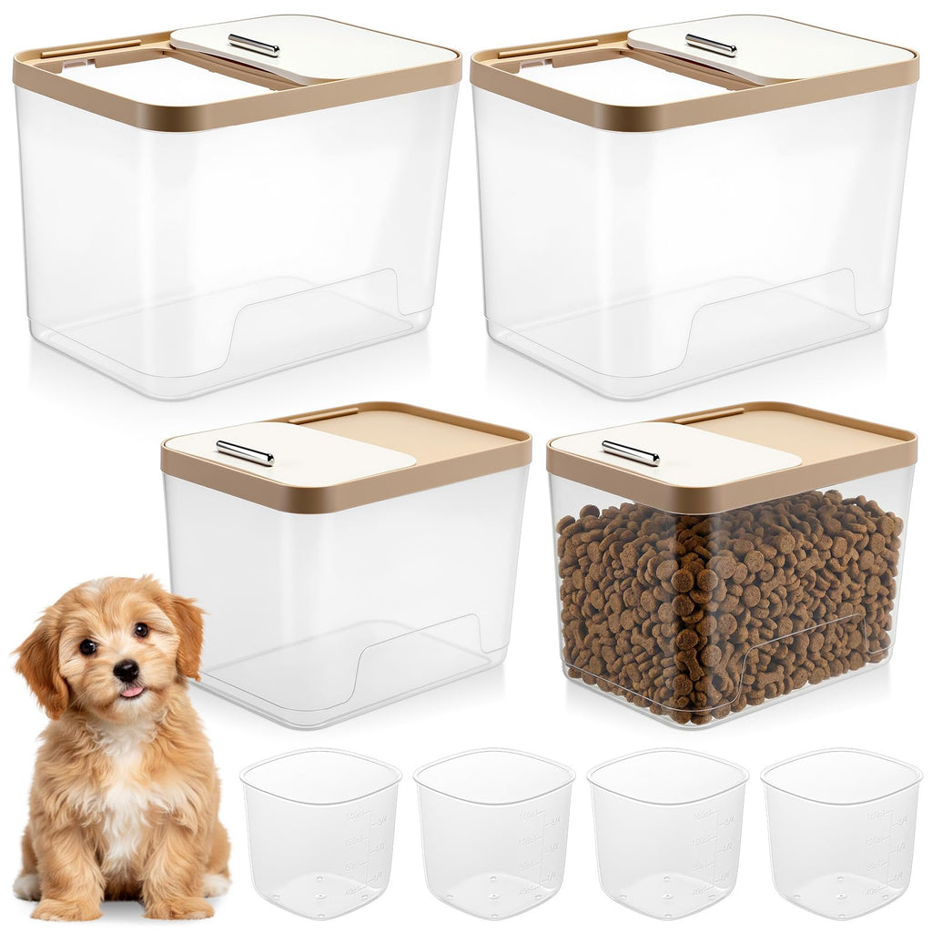 4 Pcs Clear Dog Food Storage Containers L735753