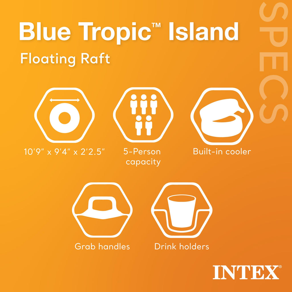 Blue 5-Person Floating with Electric Air Pump B34143