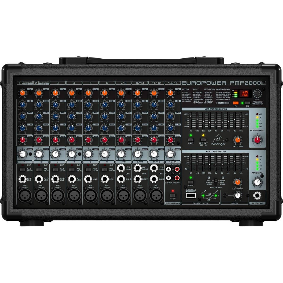 2000-Watt 14-Channel Powered Mixer D1689
