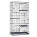 3/4-Tier Wire Cat Cage Playpen Kennel with Hammock V879510